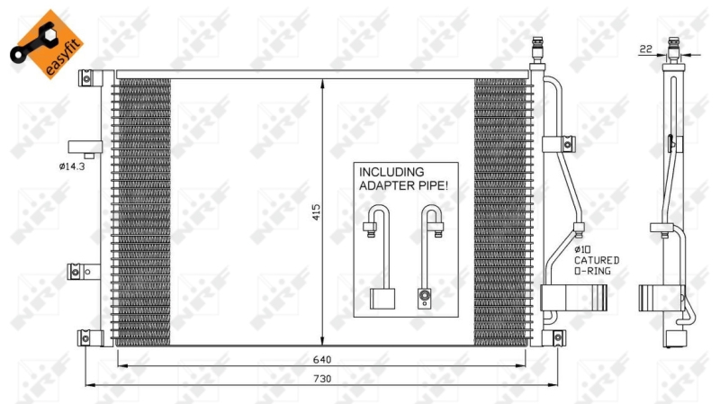 NRF Airco condensor 35413