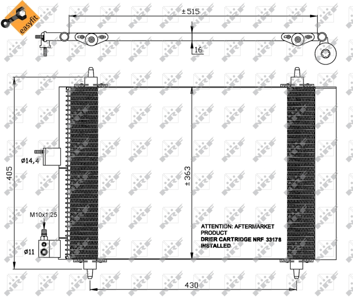 NRF Airco condensor 35414