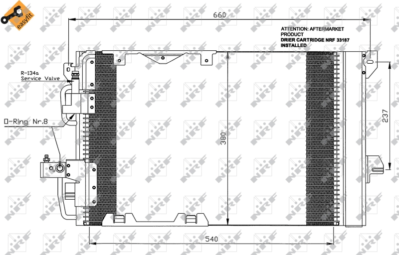 NRF Airco condensor 35416