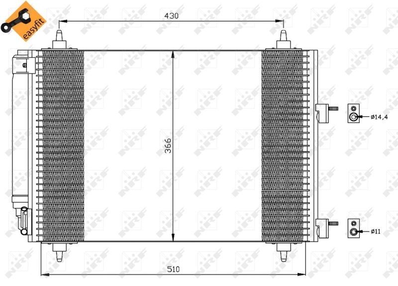 NRF Airco condensor 35445