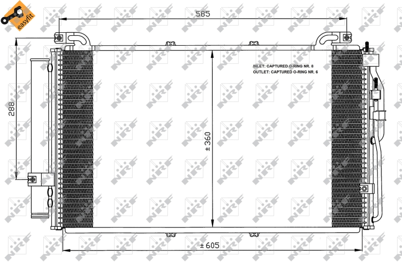 NRF Airco condensor 35477