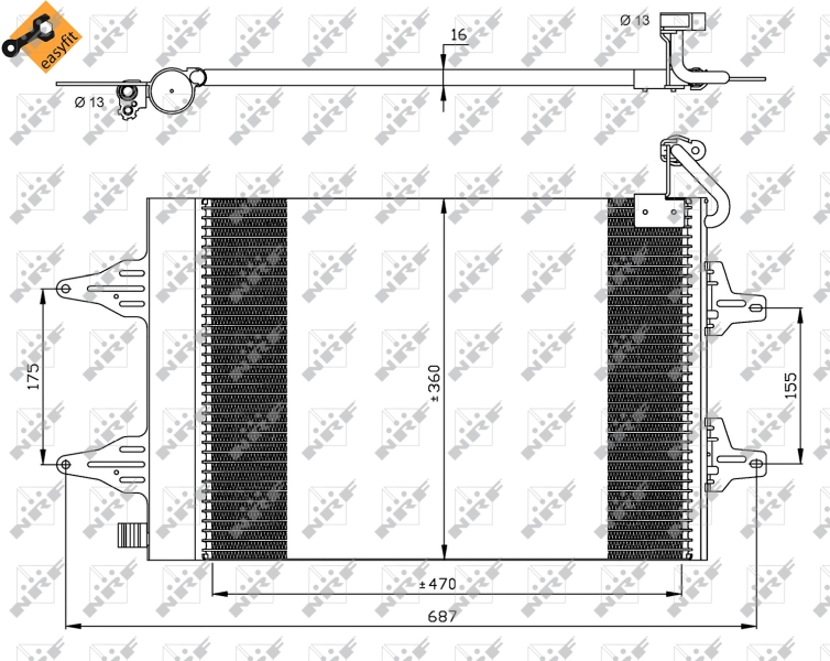 NRF Airco condensor 35480