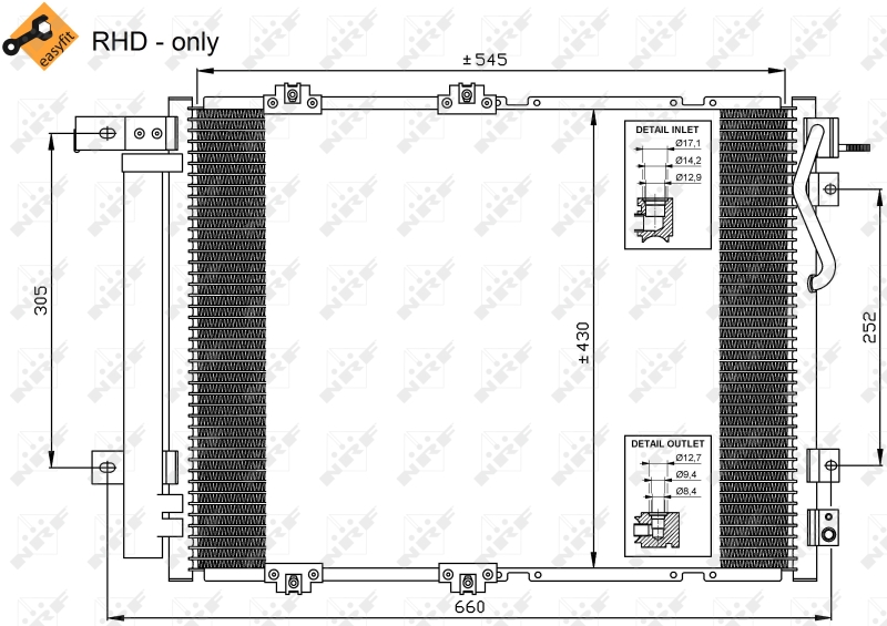 NRF Airco condensor 35519