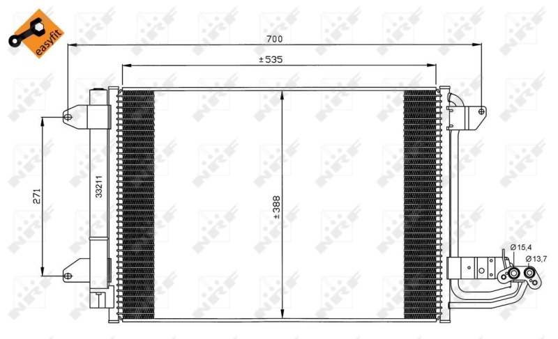 NRF Airco condensor 35520