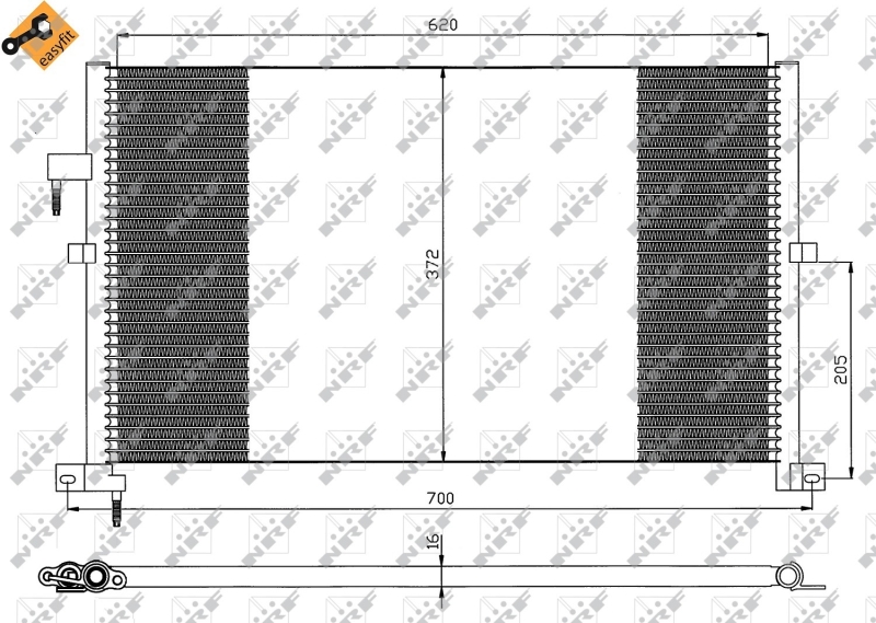 NRF Airco condensor 35525