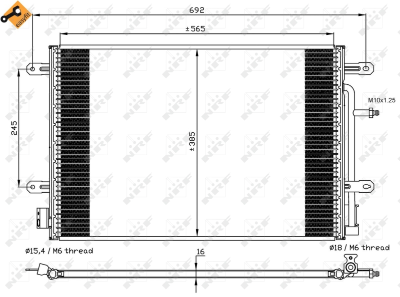 NRF Airco condensor 35560