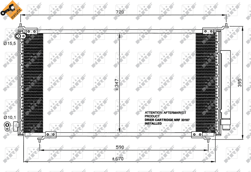 NRF Airco condensor 35561