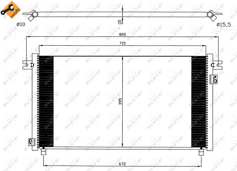 NRF Airco condensor 35574