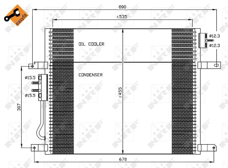 NRF Airco condensor 35577