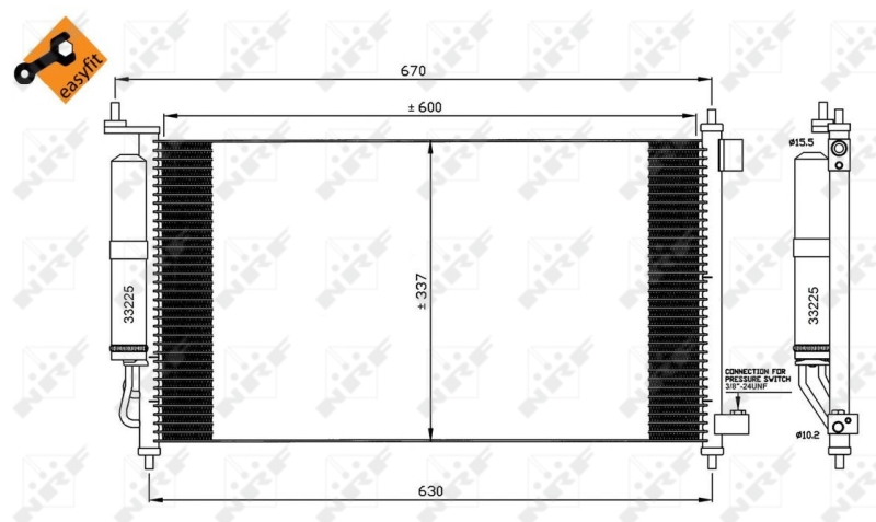 NRF Airco condensor 35583