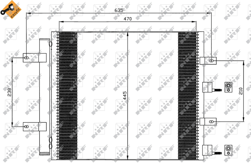 NRF Airco condensor 35604