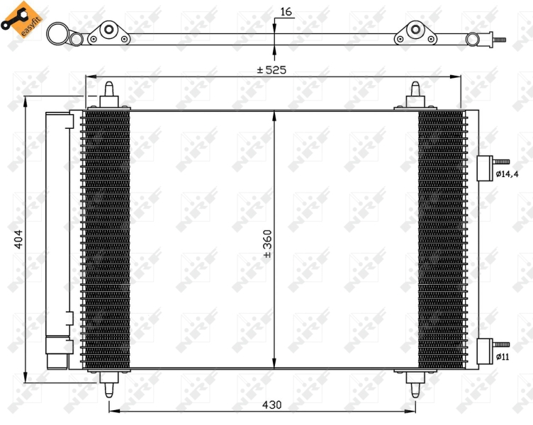 NRF Airco condensor 35611