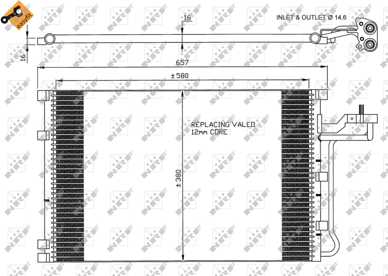 NRF Airco condensor 35616