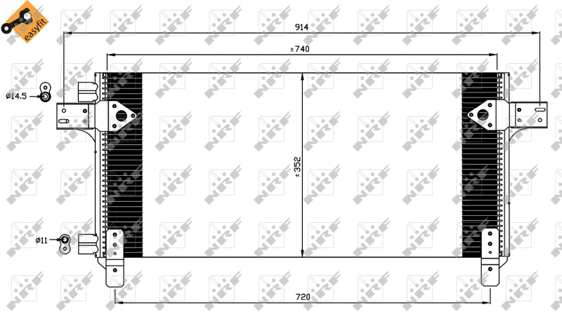 NRF Airco condensor 35620
