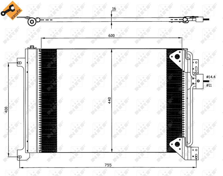 NRF Airco condensor 35625