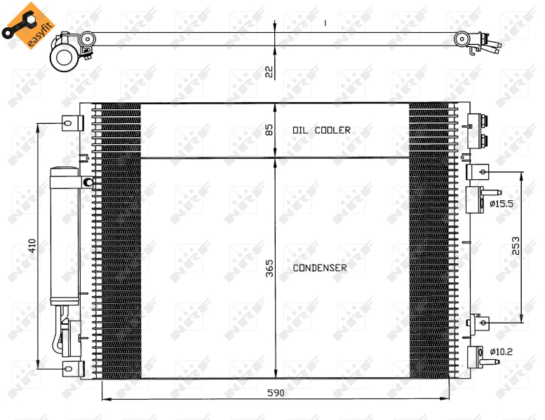 NRF Airco condensor 35626