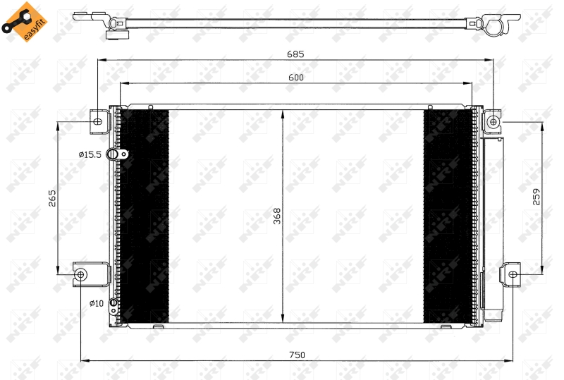NRF Airco condensor 35628