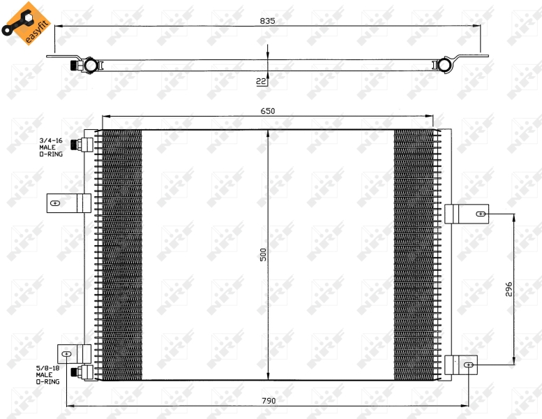 NRF Airco condensor 35638