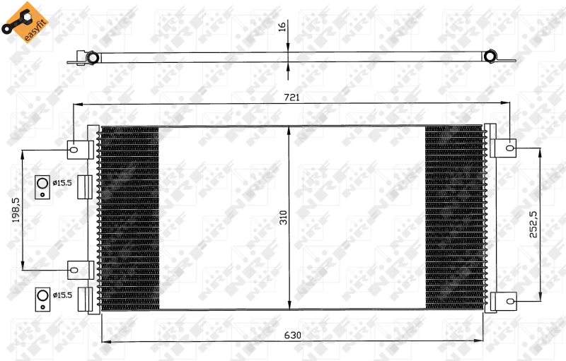 NRF Airco condensor 35643