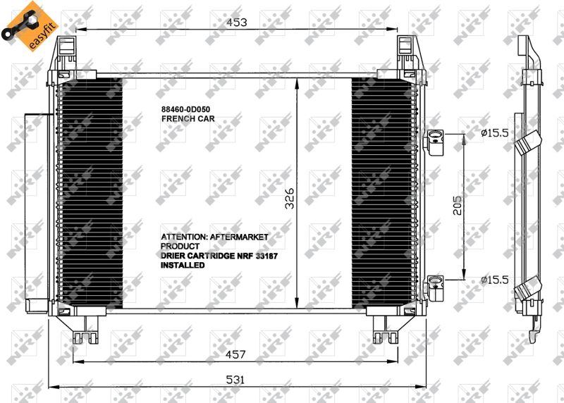 NRF Airco condensor 35653