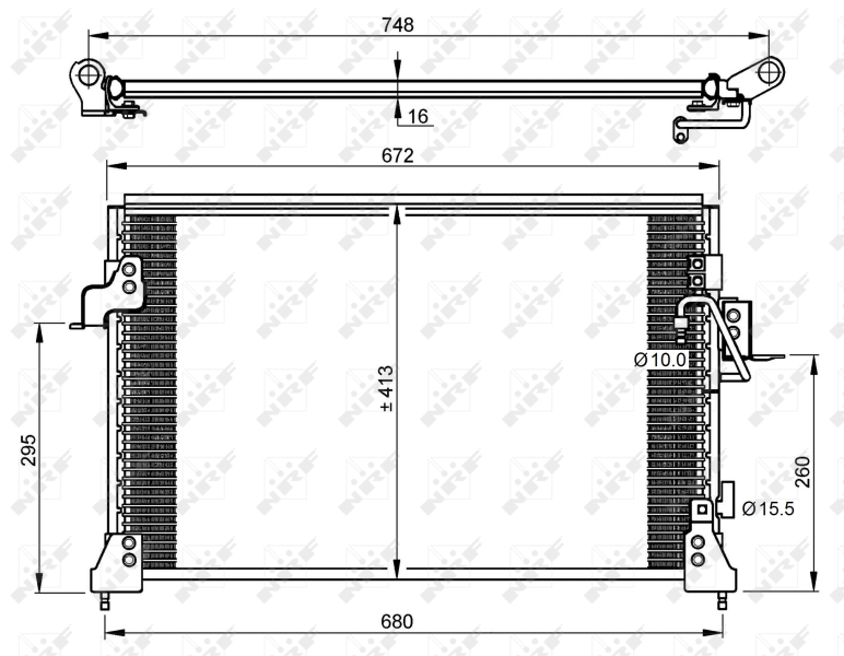 NRF Airco condensor 35754