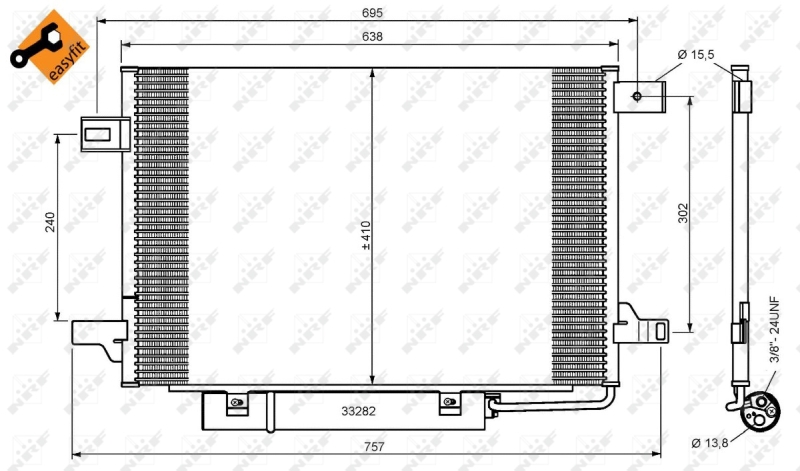 NRF Airco condensor 35758