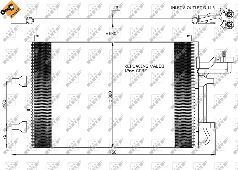 NRF Airco condensor 35770