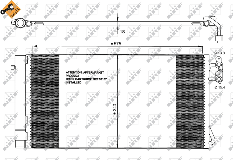 NRF Airco condensor 35773