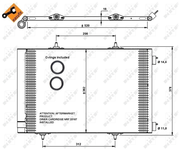 NRF Airco condensor 35779