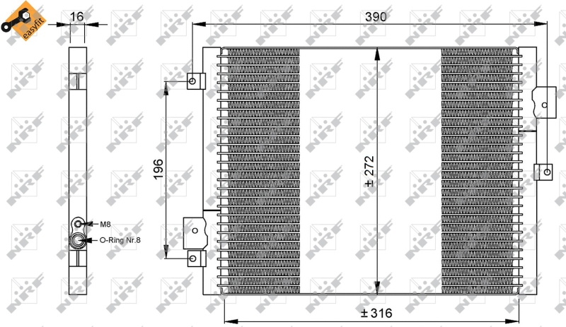 NRF Airco condensor 35795