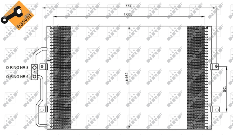 NRF Airco condensor 35802