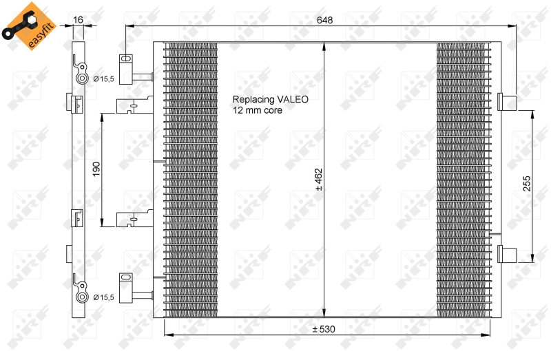 NRF Airco condensor 35845