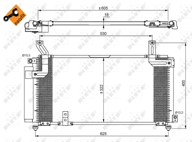 NRF Airco condensor 35847