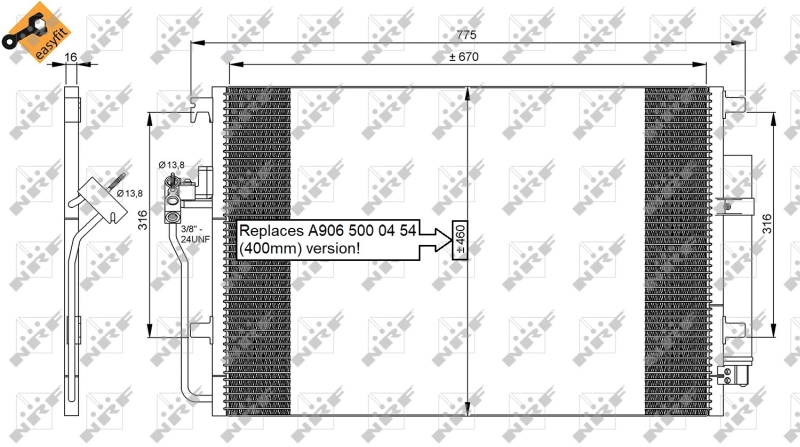 NRF Airco condensor 35849