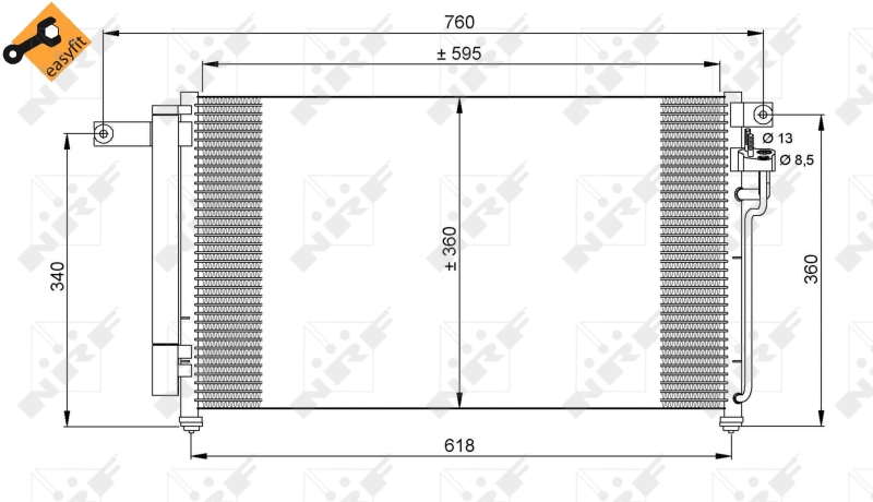 NRF Airco condensor 35851