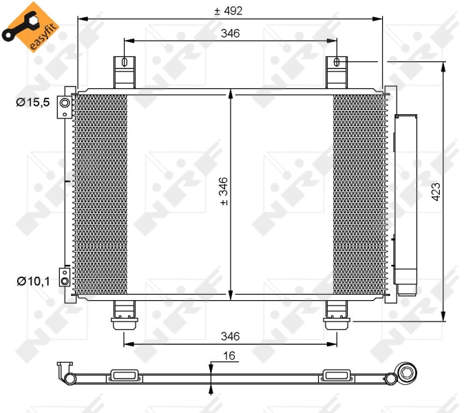 NRF Airco condensor 35854