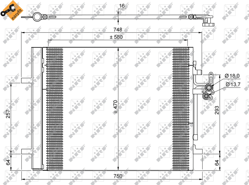 NRF Airco condensor 35884