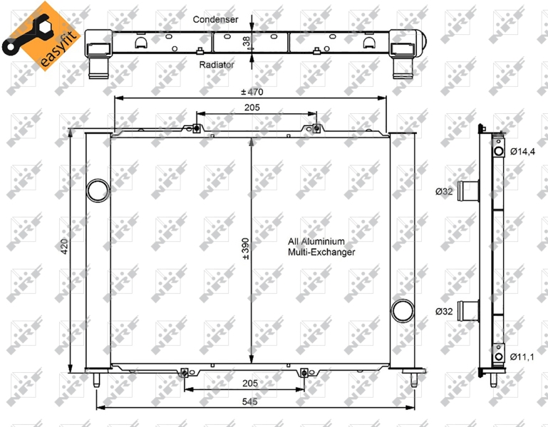 NRF Airco condensor 35887