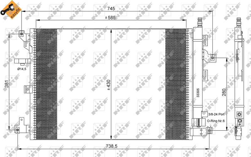 NRF Airco condensor 35889