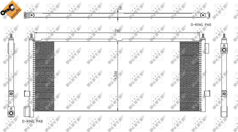 NRF Airco condensor 35892