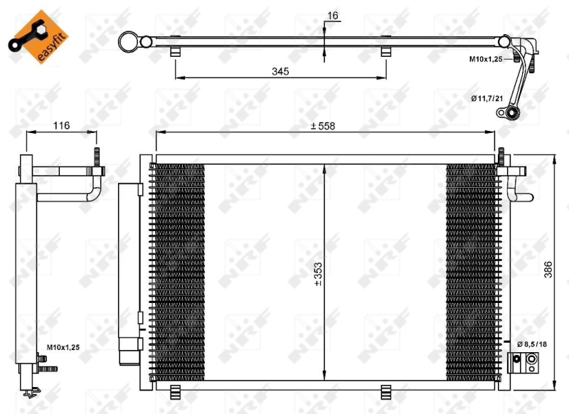 NRF Airco condensor 35903