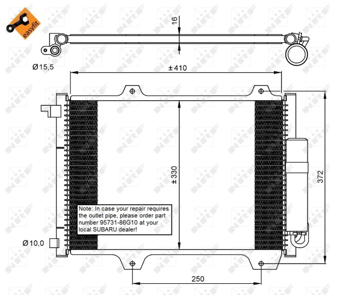 NRF Airco condensor 35907