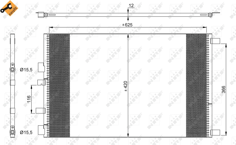 NRF Airco condensor 35913