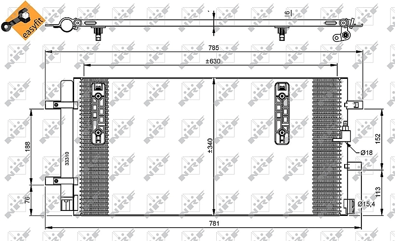 NRF Airco condensor 35916