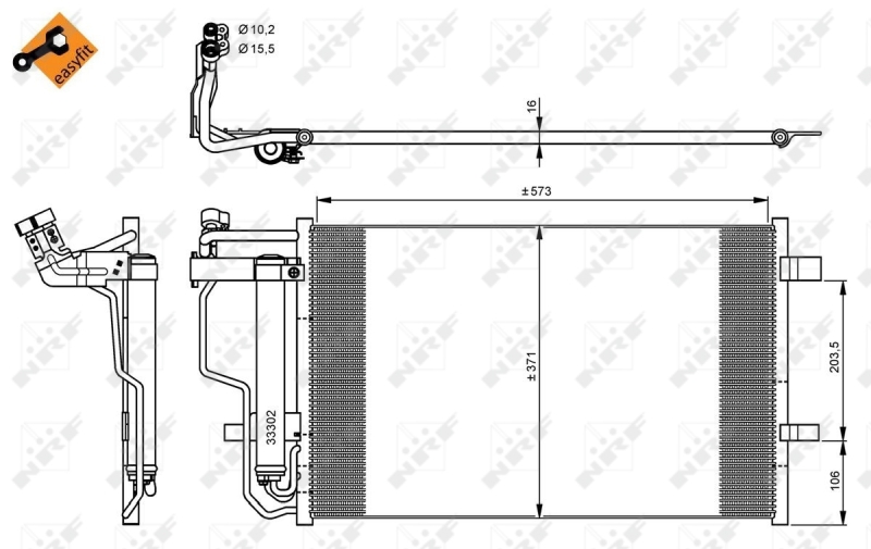 NRF Airco condensor 35922