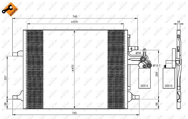 NRF Airco condensor 35930