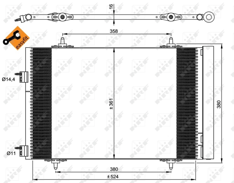 NRF Airco condensor 35945