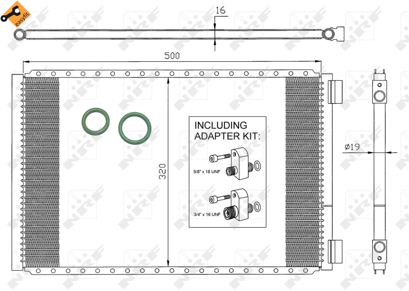 NRF Airco condensor 35953