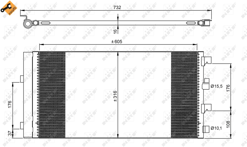 NRF Airco condensor 35969