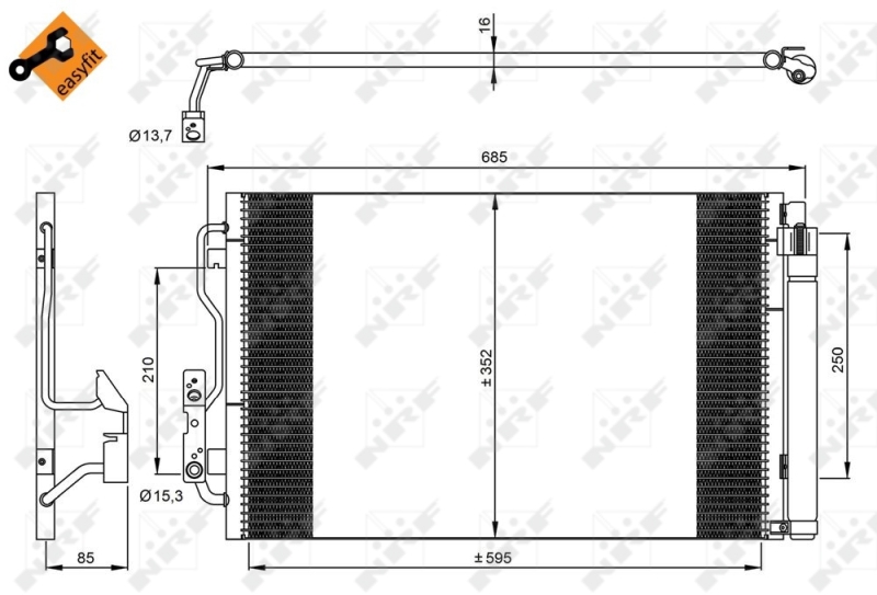 NRF Airco condensor 35970